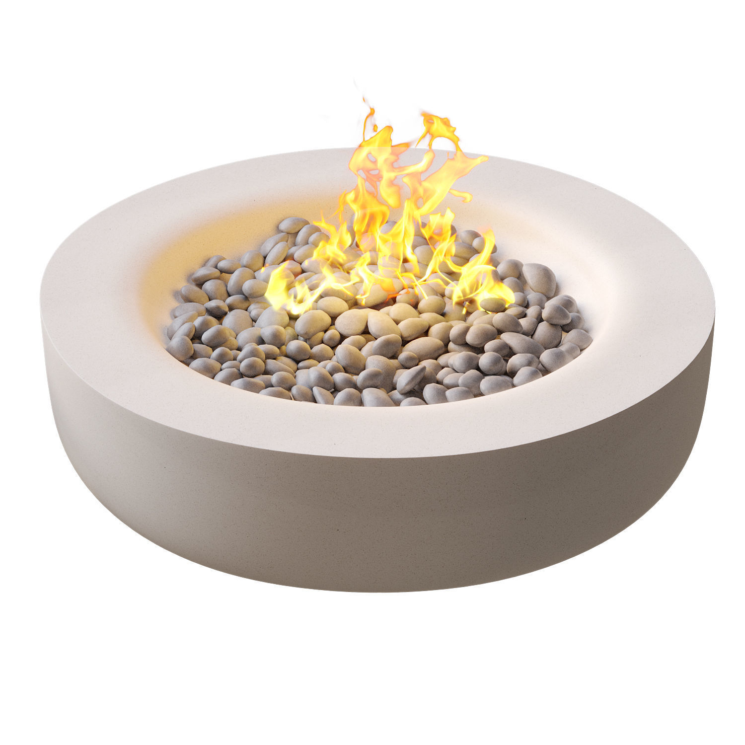 The AURA fire table by Lumacast Low-poly 3D model_2