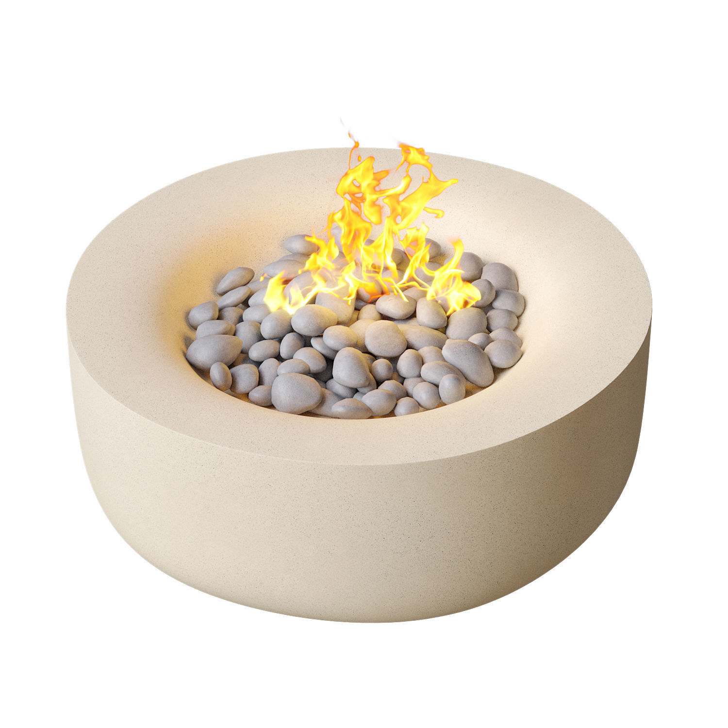 The AURA fire table by Lumacast Low-poly 3D model_5