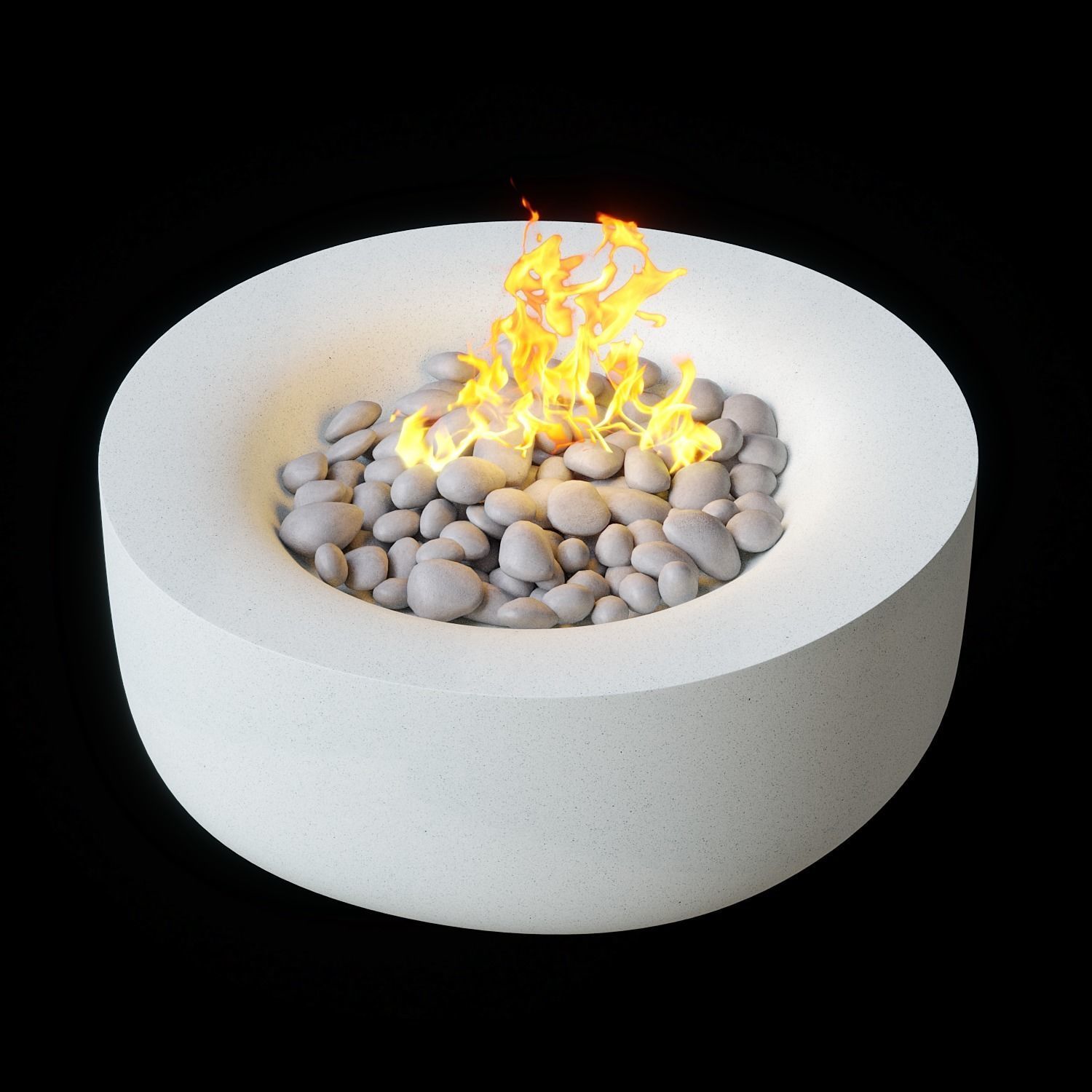 The AURA fire table by Lumacast Low-poly 3D model_4