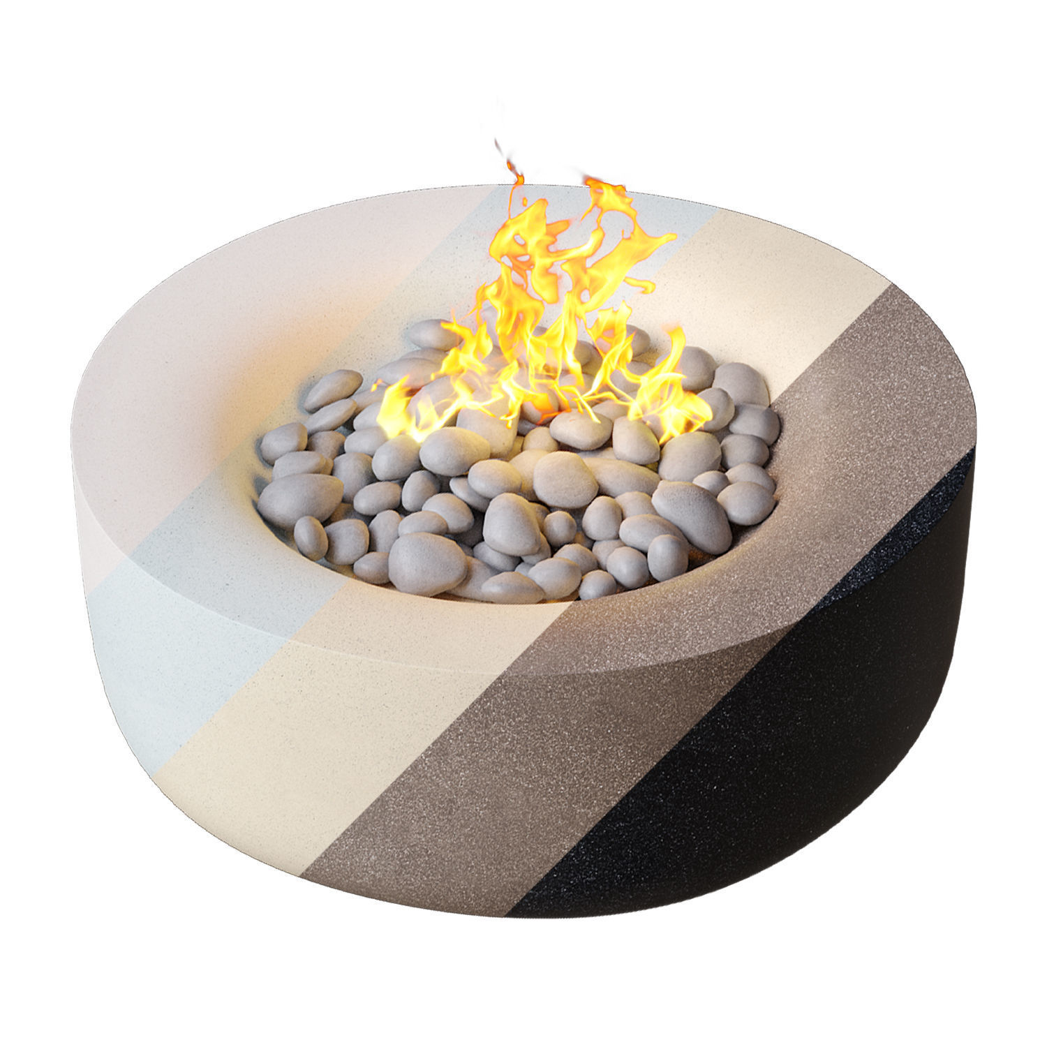 The AURA fire table by Lumacast Low-poly 3D model_1