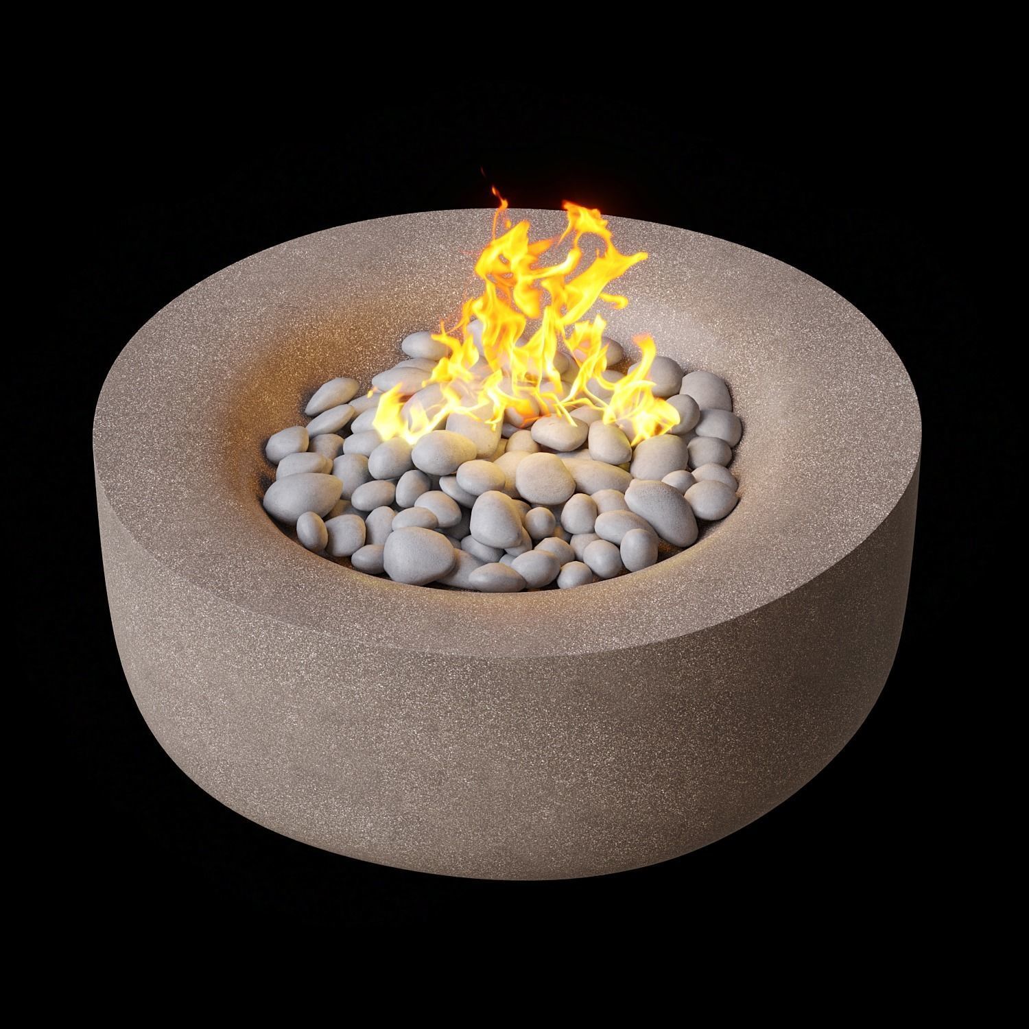 The AURA fire table by Lumacast Low-poly 3D model_6