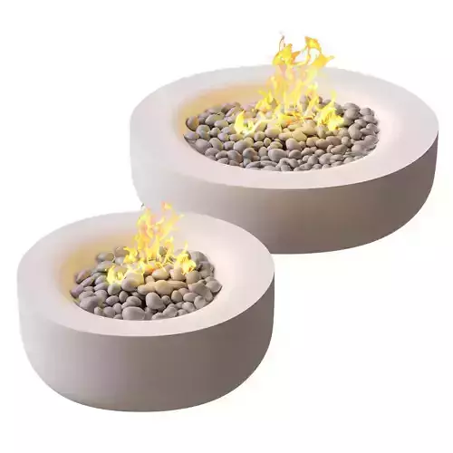 The AURA fire table by Lumacast Low-poly 3D model
