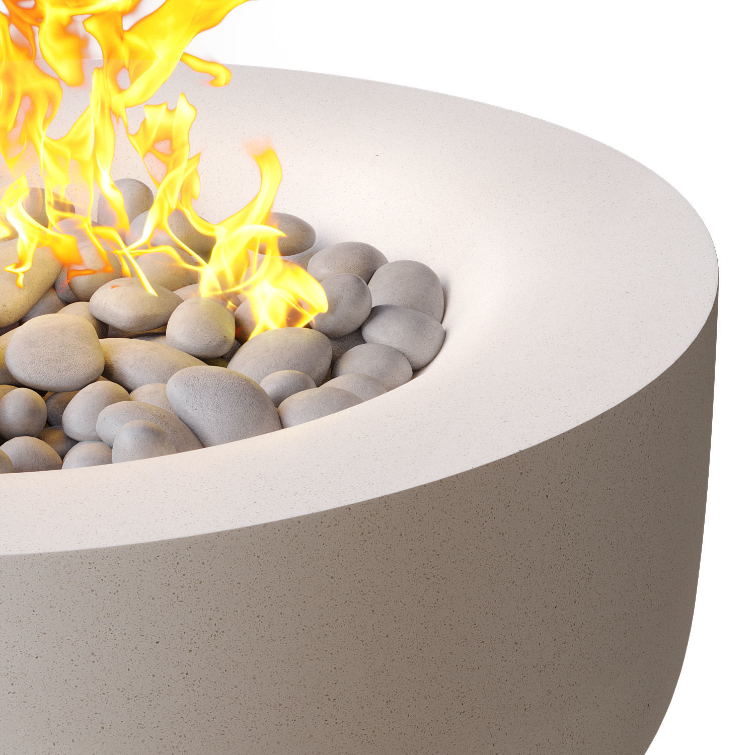 The AURA fire table by Lumacast Low-poly 3D model_3