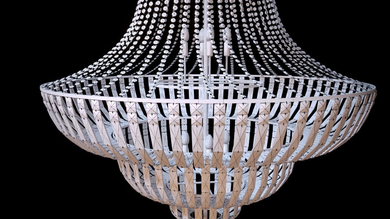 Diamond chandelier 3D model_7