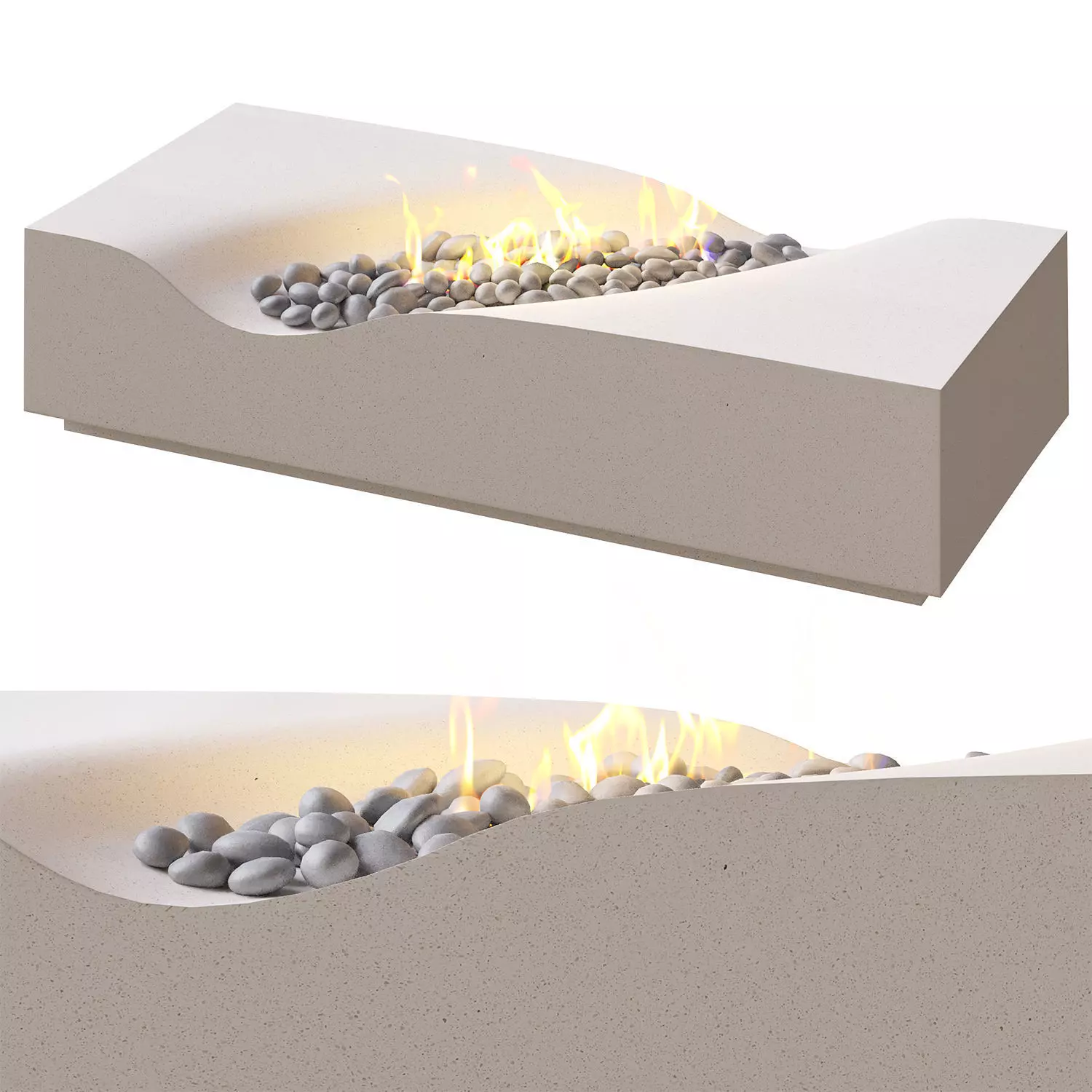 PAOLO fire table by Lumacast Low-poly 3D model_0