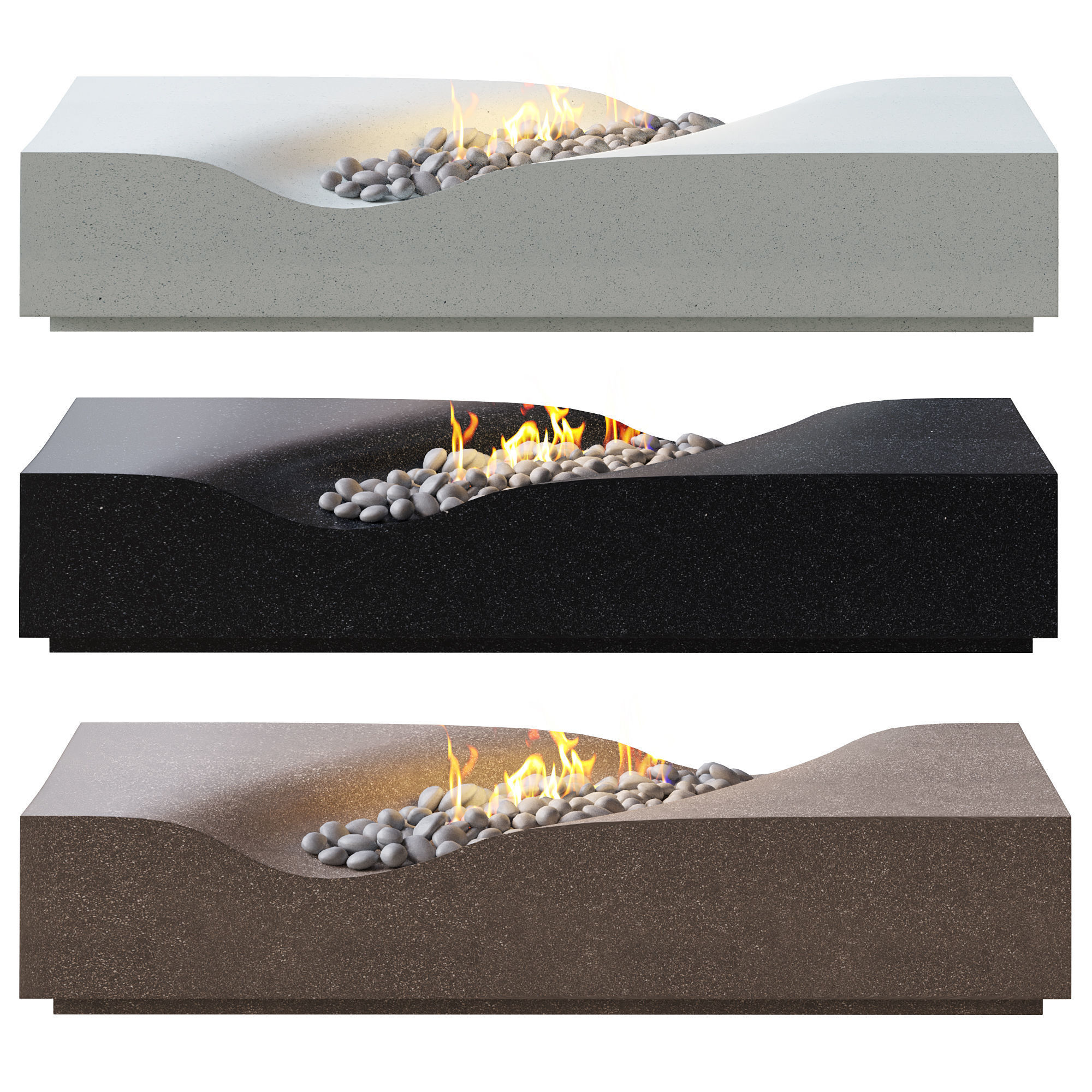 PAOLO fire table by Lumacast Low-poly 3D model_3