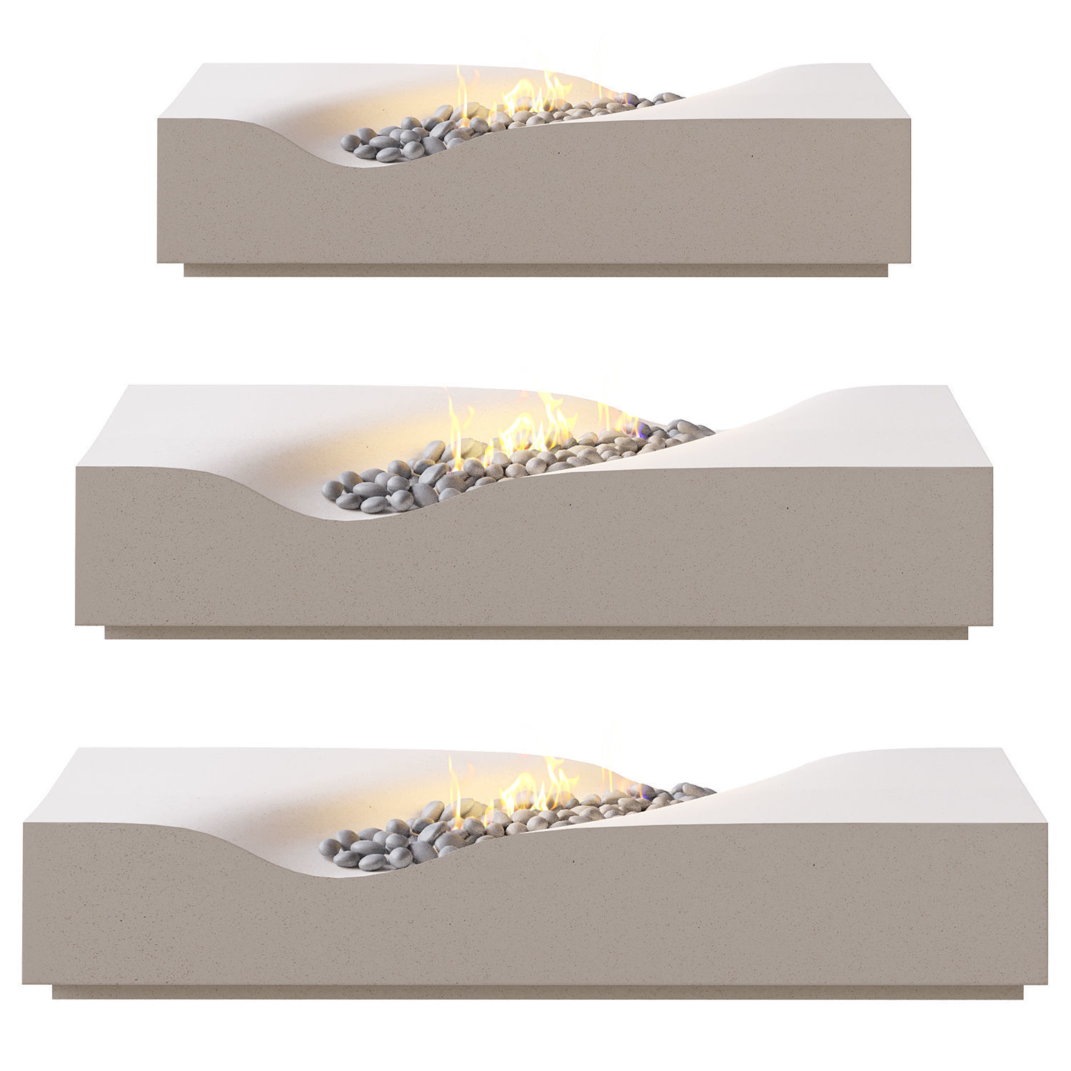 PAOLO fire table by Lumacast Low-poly 3D model_1