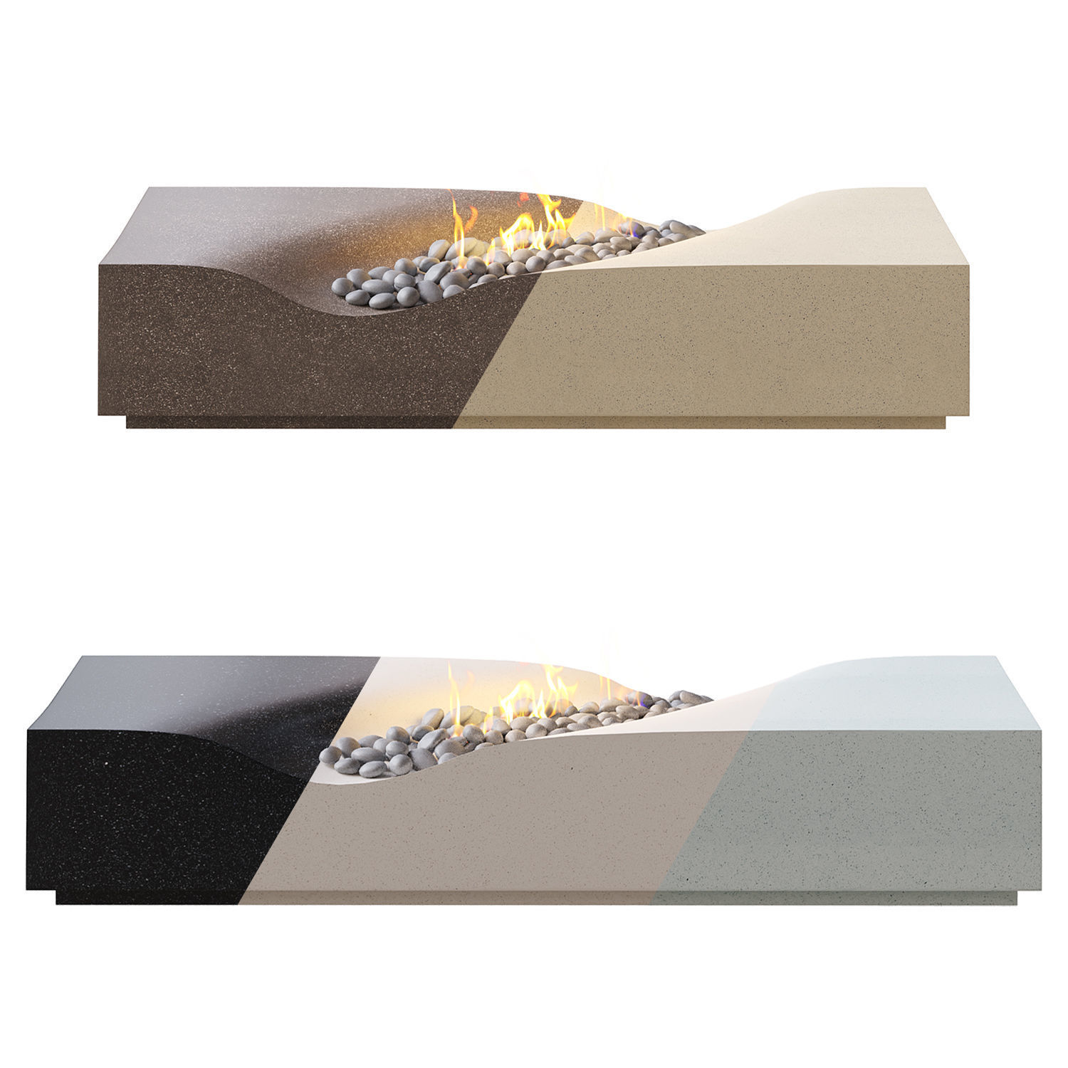 PAOLO fire table by Lumacast Low-poly 3D model_2