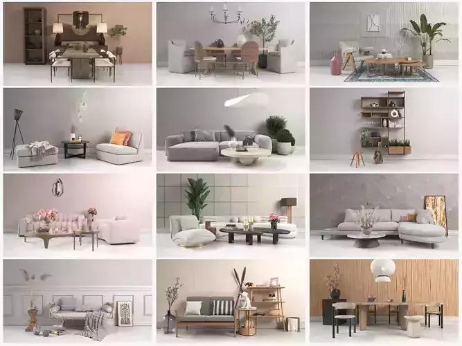 Archmodels vol 274 for c4d - 12 furniture sets