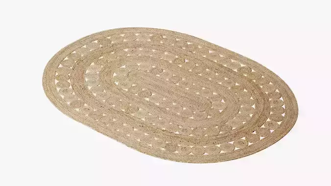 Jute oval rug AFTAS