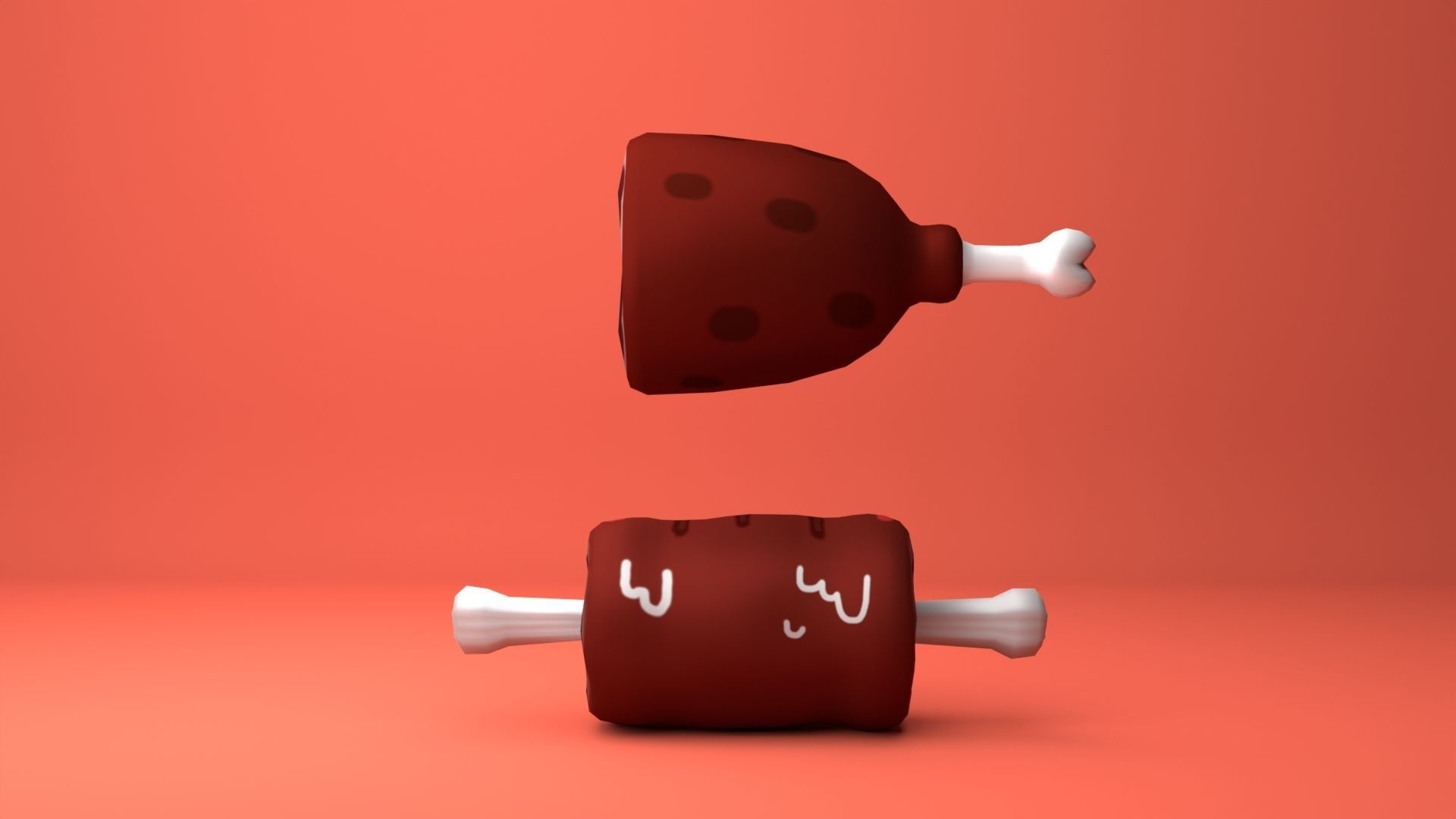 Meat Stick 3D model_1