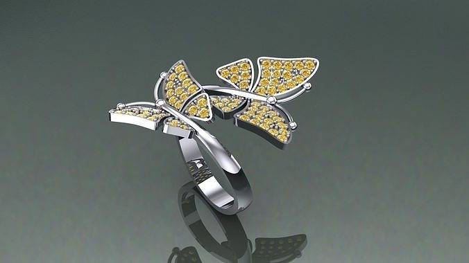 Ring Butterfly Free 3D print model