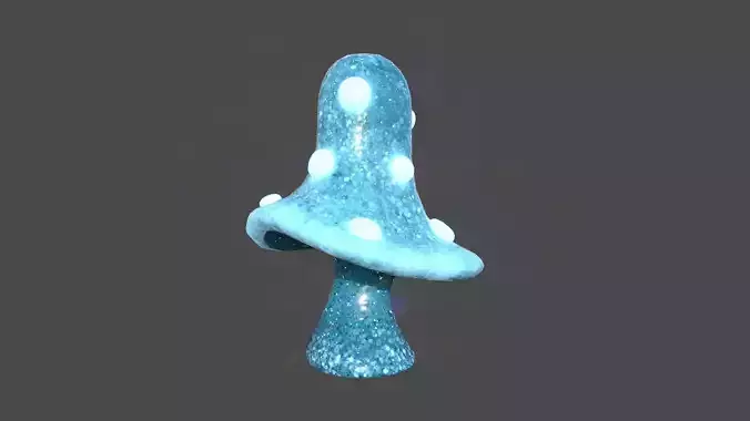 Fantasy Mushroom B02 Blue - Scene Backdrop Design Low-poly 3D model