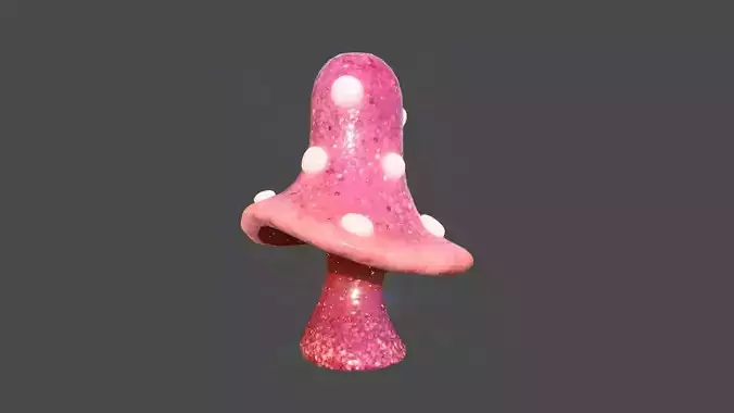 Fantasy Mushroom B03 Red - Scene Backdrop Design Low-poly 3D model