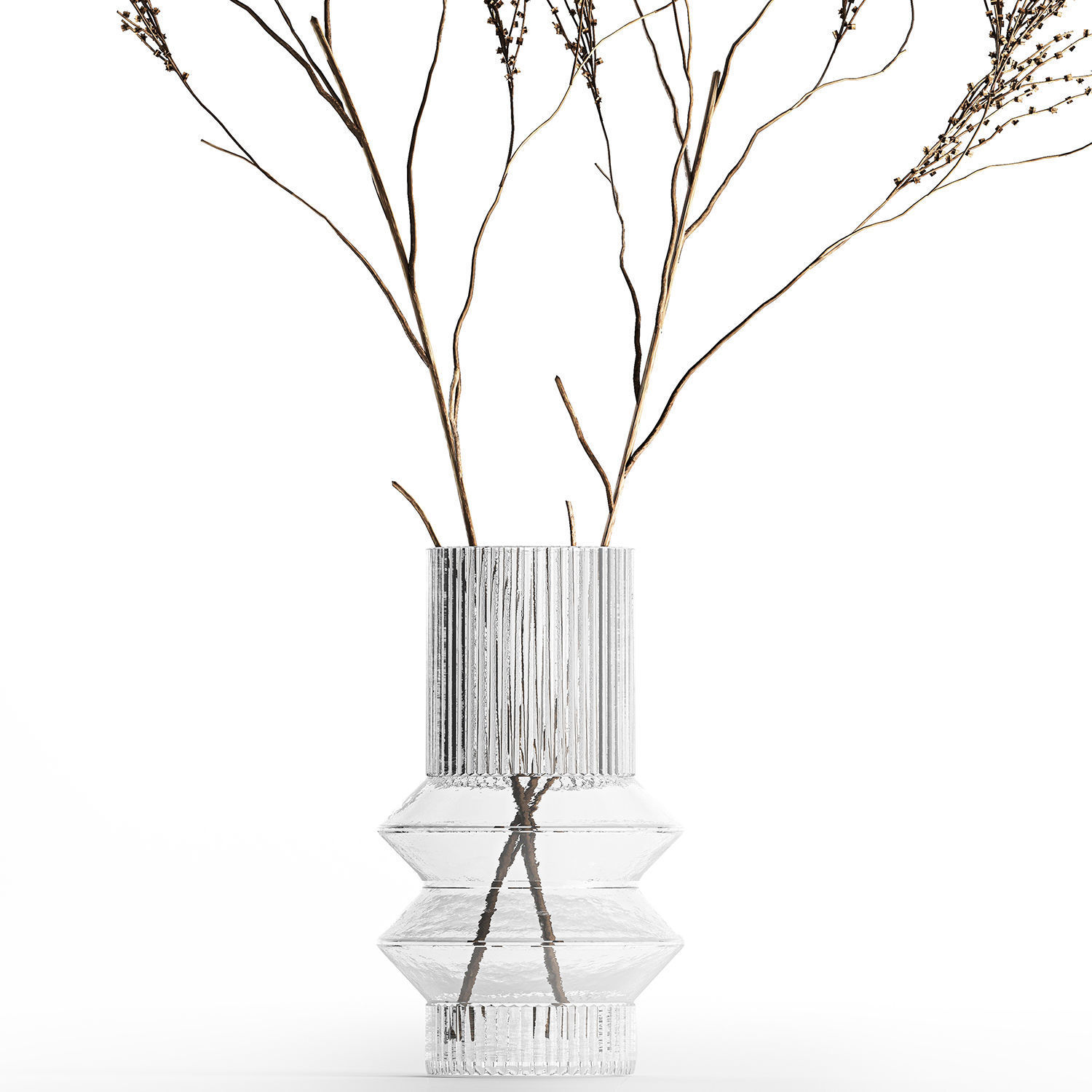 Minimalistic Bouquet Of Dry Branches In A Vase 315 3D model_9