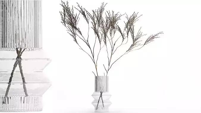 Minimalistic Bouquet Of Dry Branches In A Vase 315