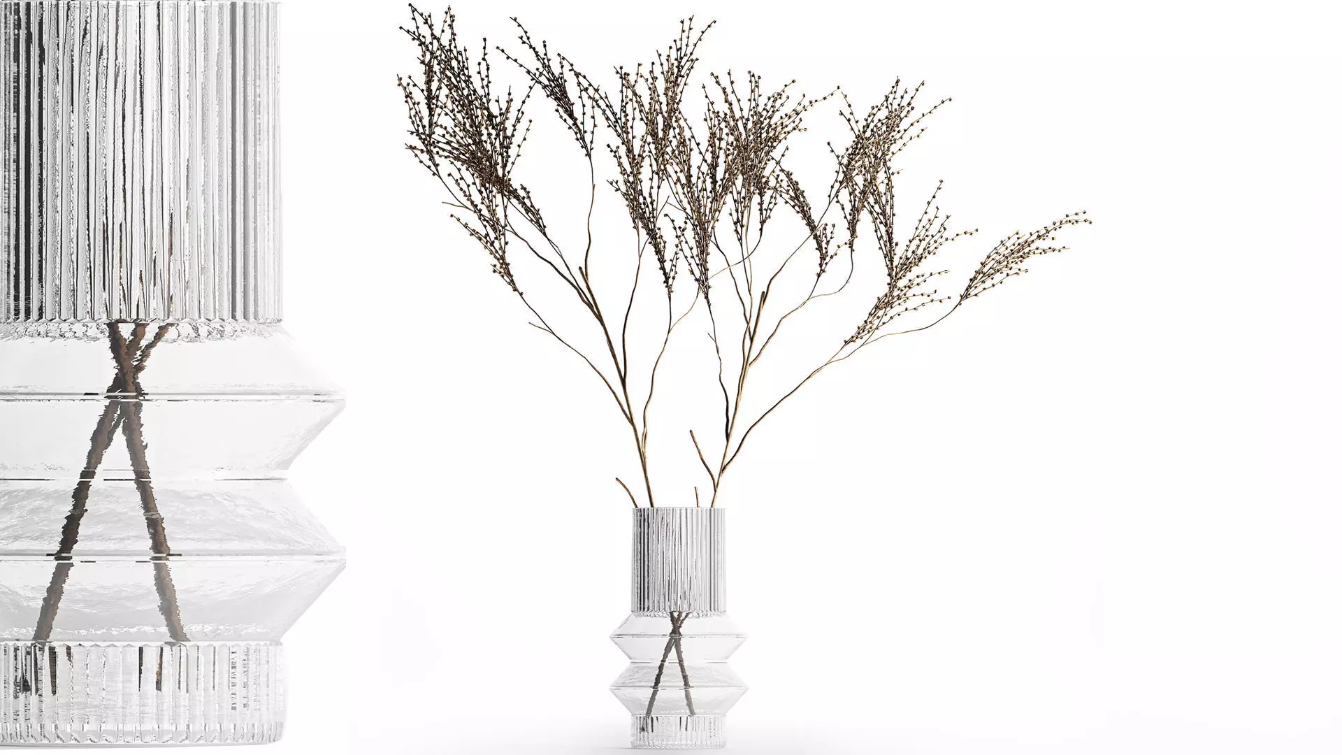 Minimalistic Bouquet Of Dry Branches In A Vase 315 3D model_0