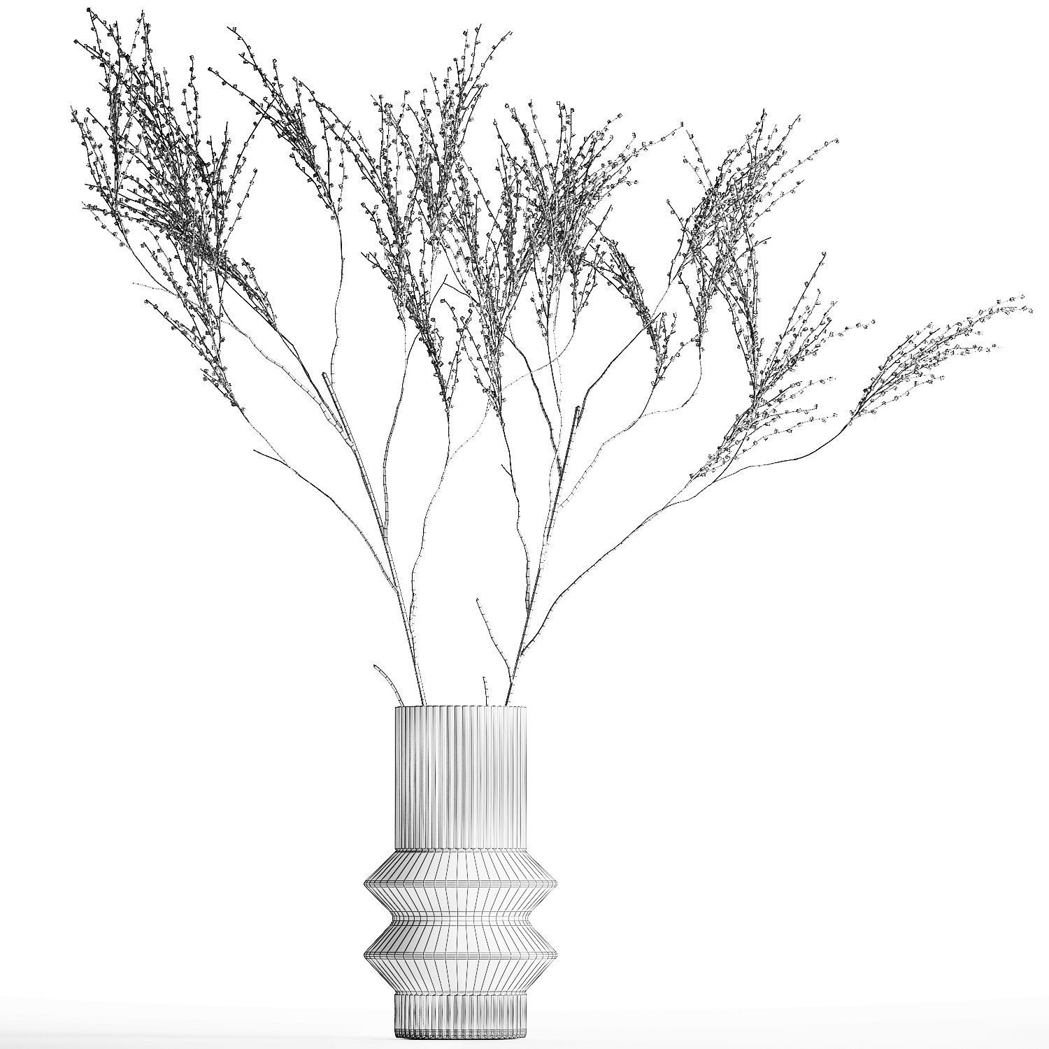 Minimalistic Bouquet Of Dry Branches In A Vase 315 3D model_12