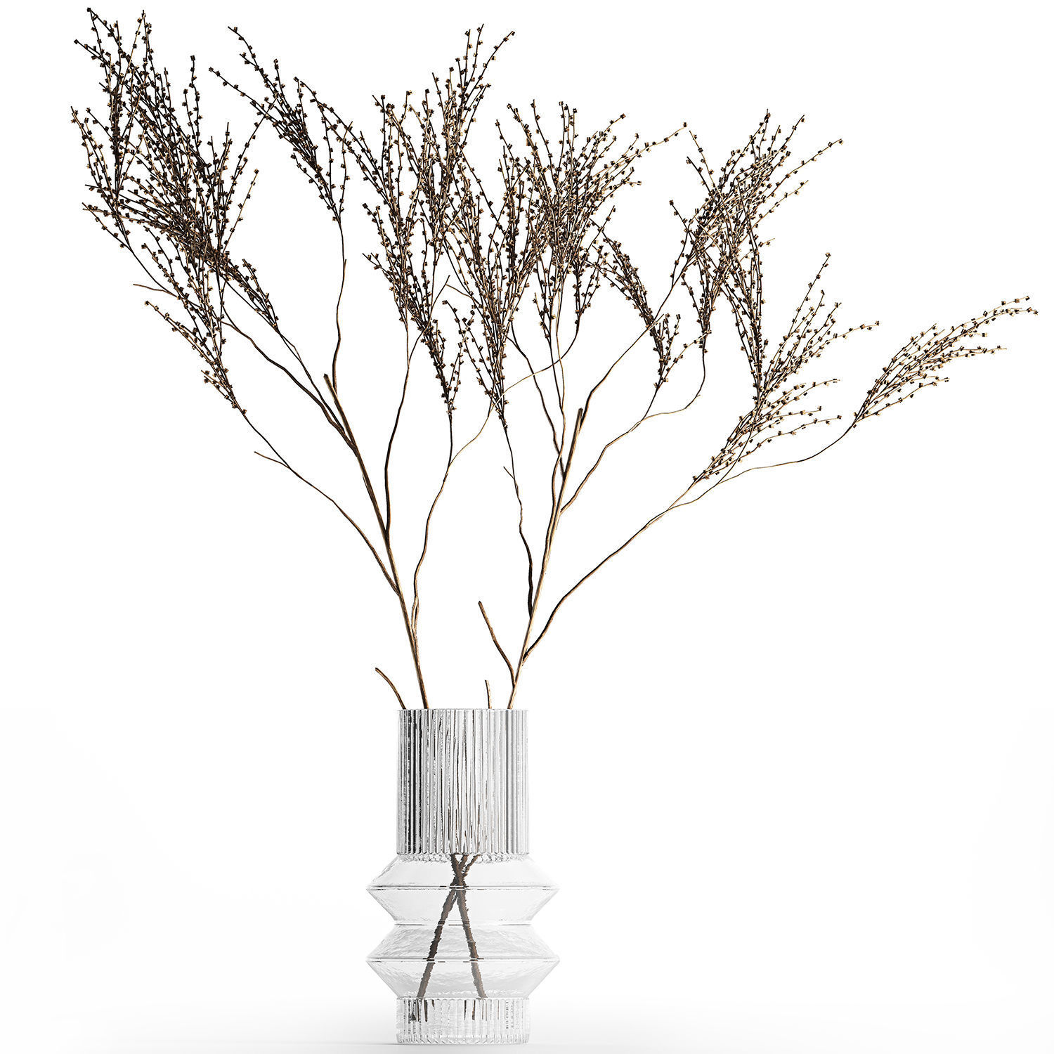 Minimalistic Bouquet Of Dry Branches In A Vase 315 3D model_7