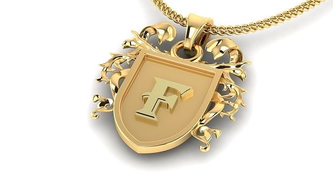 Letter- F - Pendant Name 3D print model