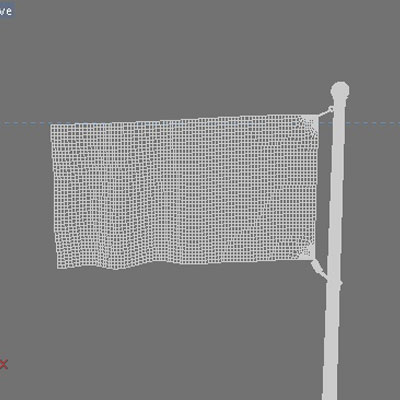 American Flag 3D model_9