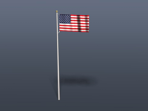 American Flag 3D model_2
