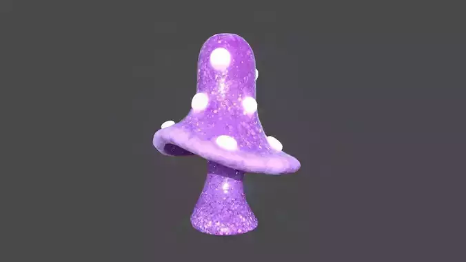 Fantasy Mushroom B06 Purple - Scene Backdrop Design Low-poly 3D model
