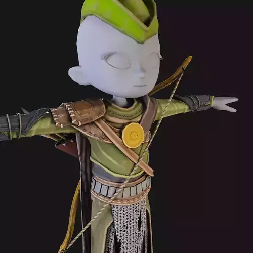 Stylized Archer 3D Low-poly 3D model