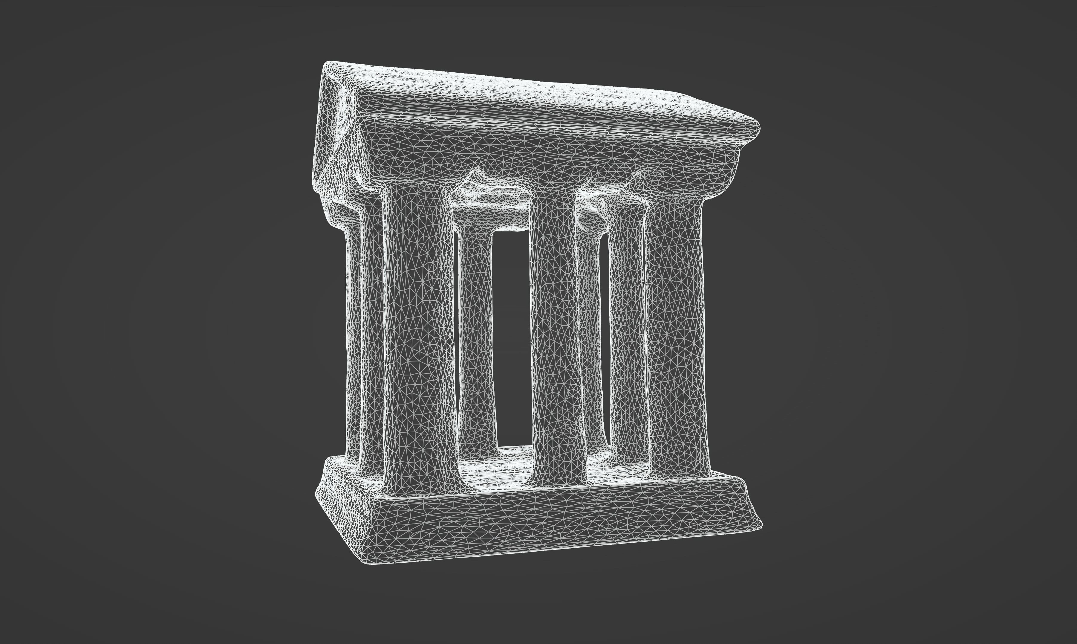 Ancient Pillars of Wisdom Classical Greek Temple Model 3D model_11