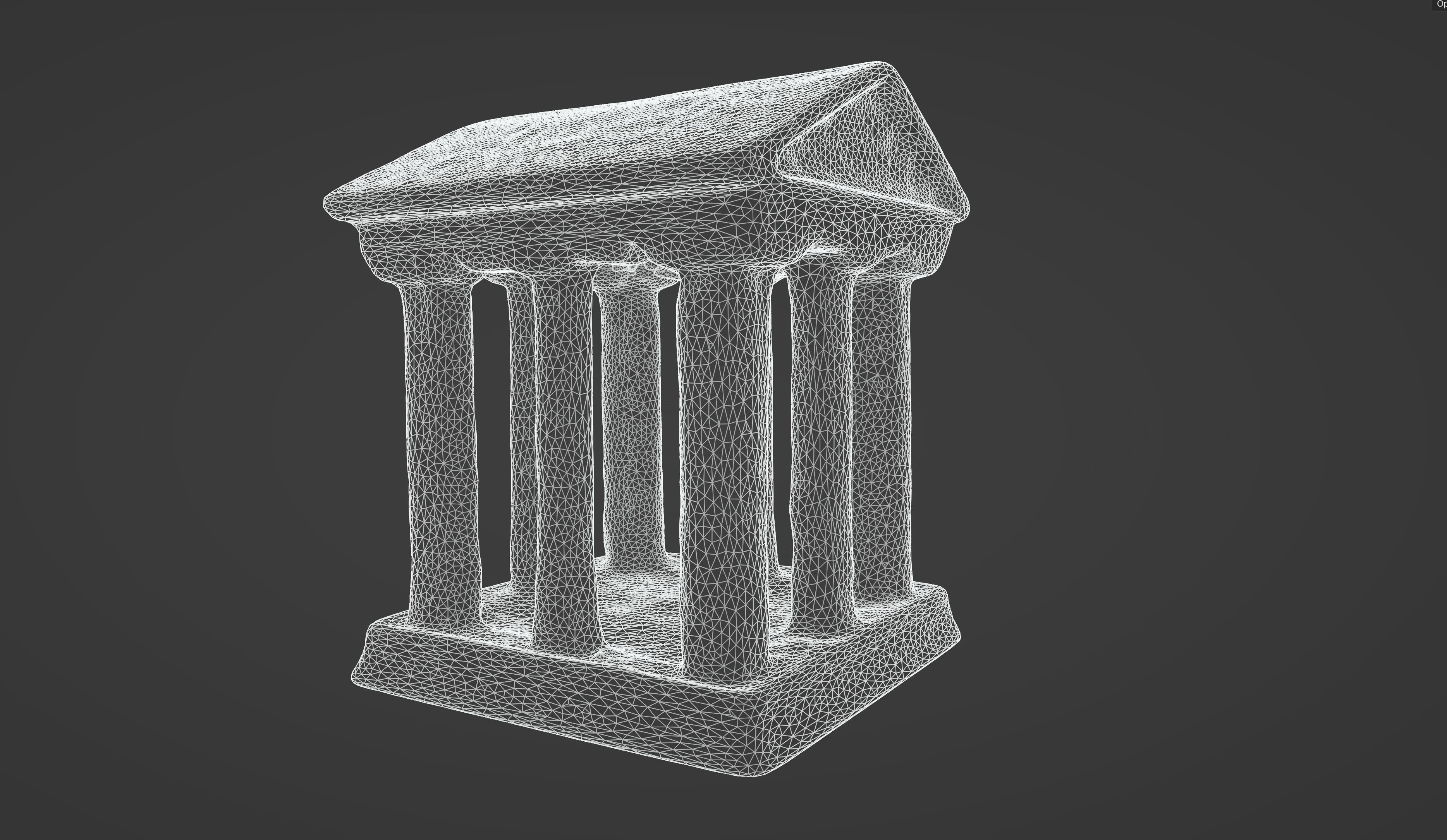 Ancient Pillars of Wisdom Classical Greek Temple Model 3D model_14