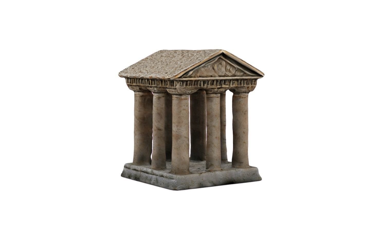 Ancient Pillars of Wisdom Classical Greek Temple Model 3D model_2