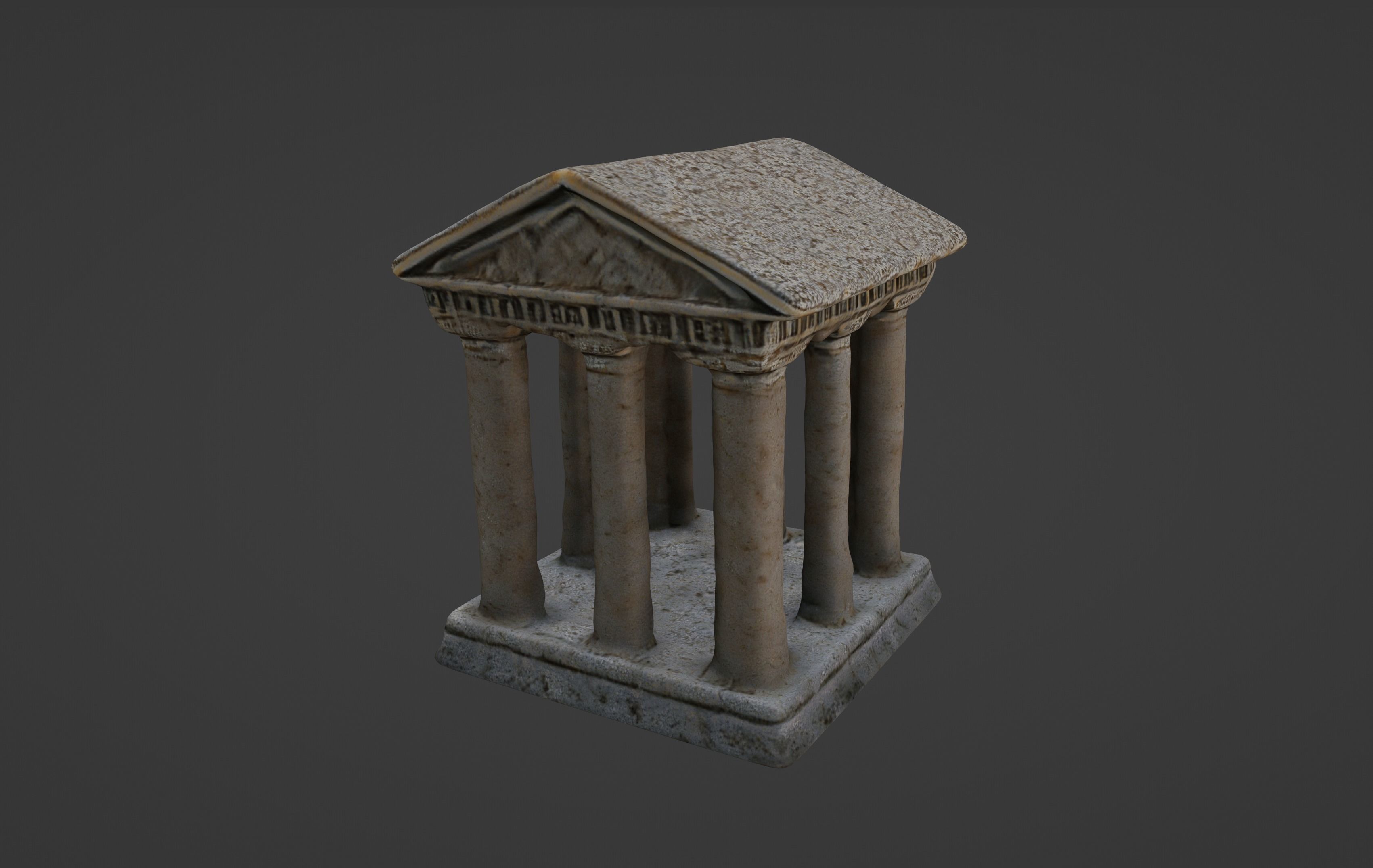 Ancient Pillars of Wisdom Classical Greek Temple Model 3D model_9