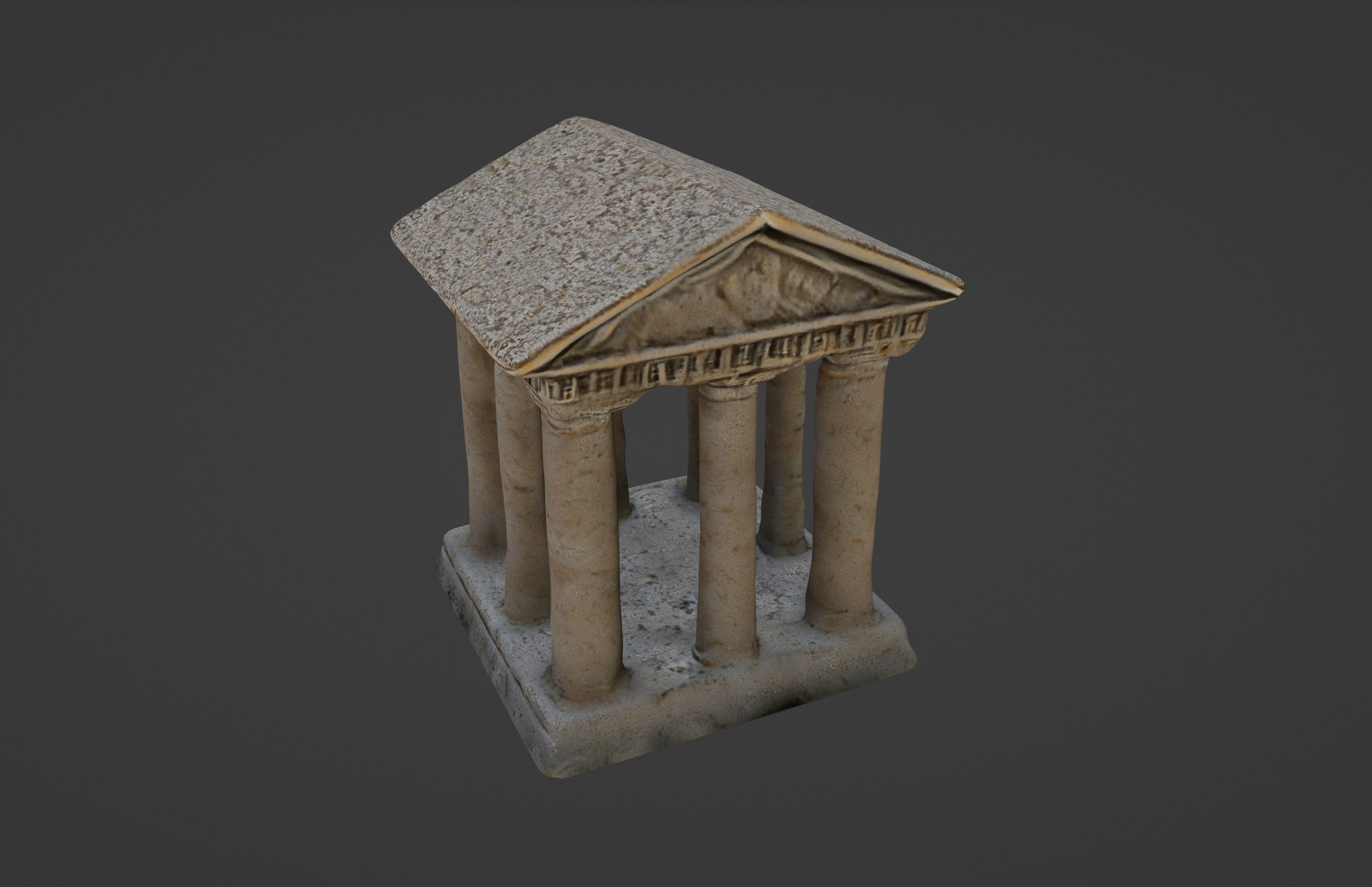 Ancient Pillars of Wisdom Classical Greek Temple Model 3D model_5