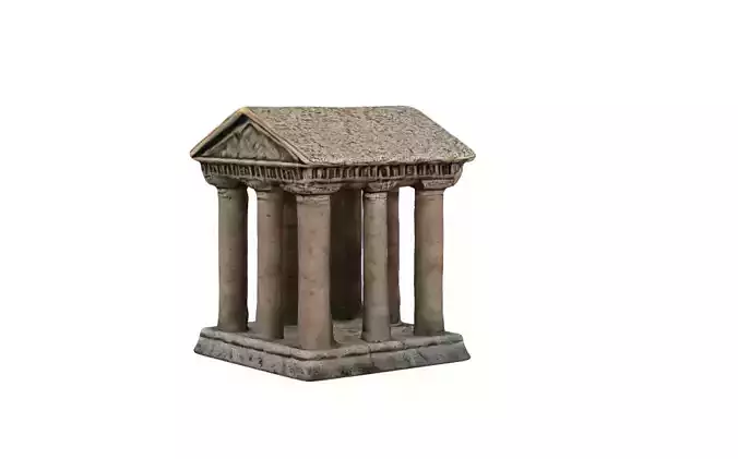 Ancient Pillars of Wisdom Classical Greek Temple Model