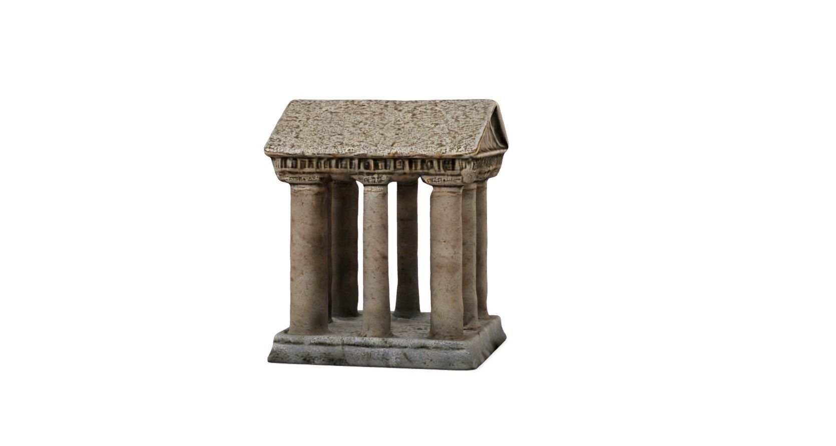 Ancient Pillars of Wisdom Classical Greek Temple Model 3D model_1