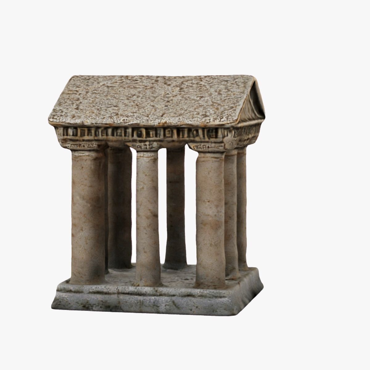 Ancient Pillars of Wisdom Classical Greek Temple Model 3D model_15