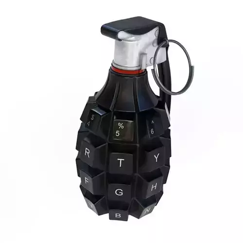 Grenade Mk 2 Fuse  with Keyboard Buttons Low-poly 3D model