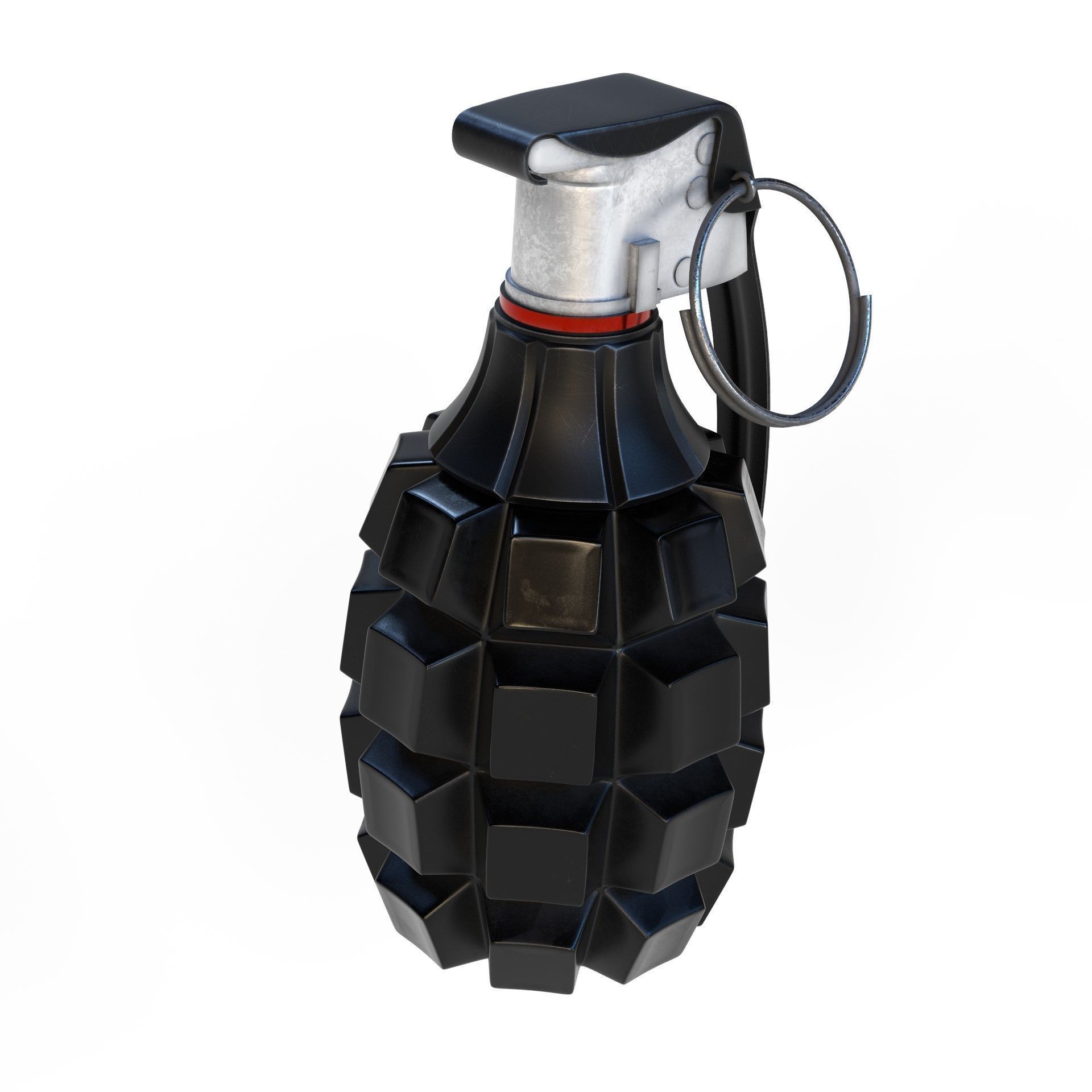Grenade Mk 2 Fuse with Keyboard Buttons Low-poly 3D model_1