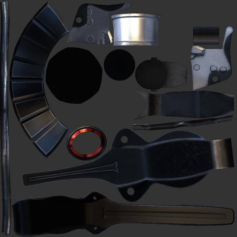 Grenade Mk 2 Fuse with Keyboard Buttons Low-poly 3D model_10