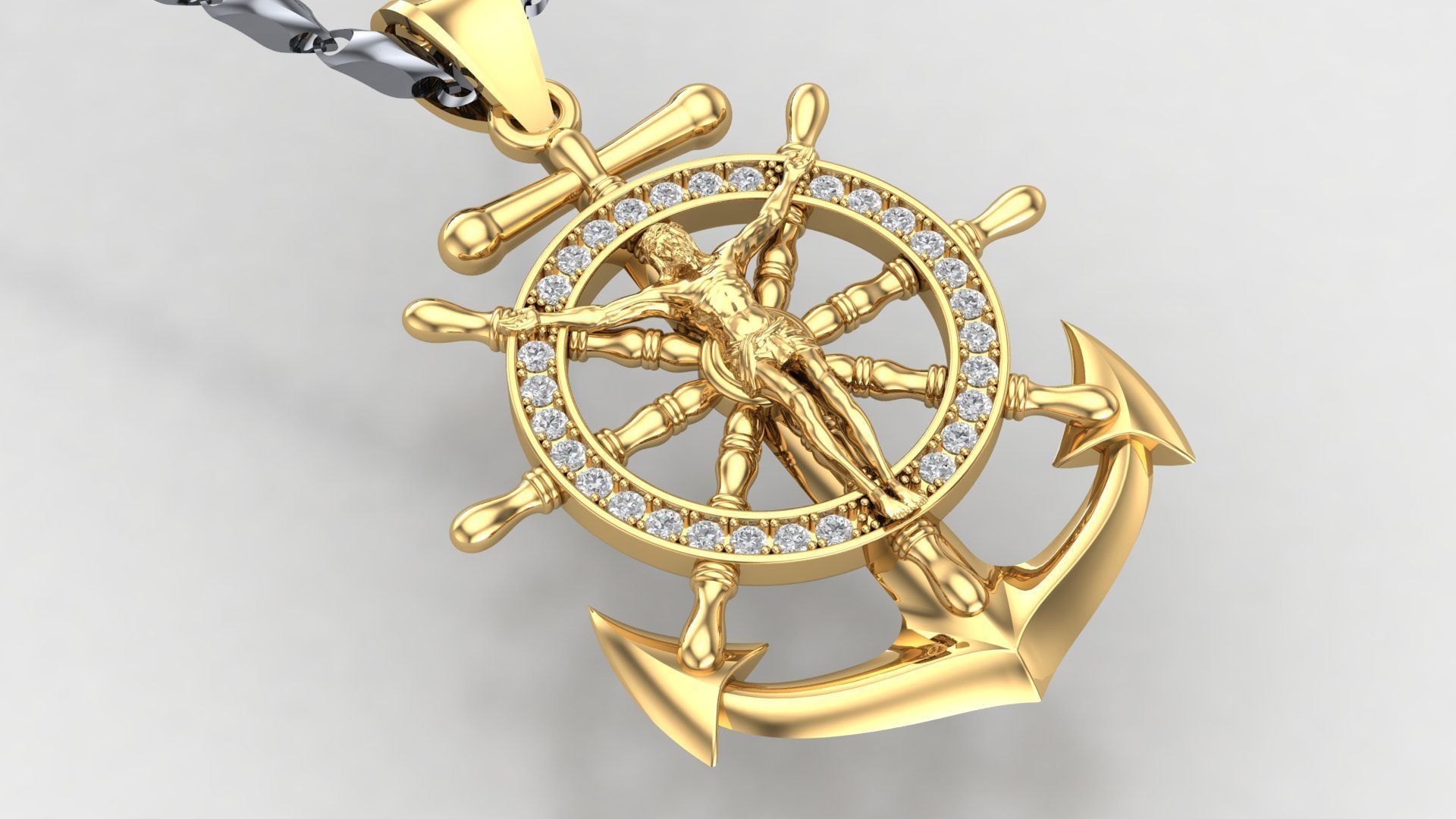Anchor Jesus Diamond-D2 3D print model_1