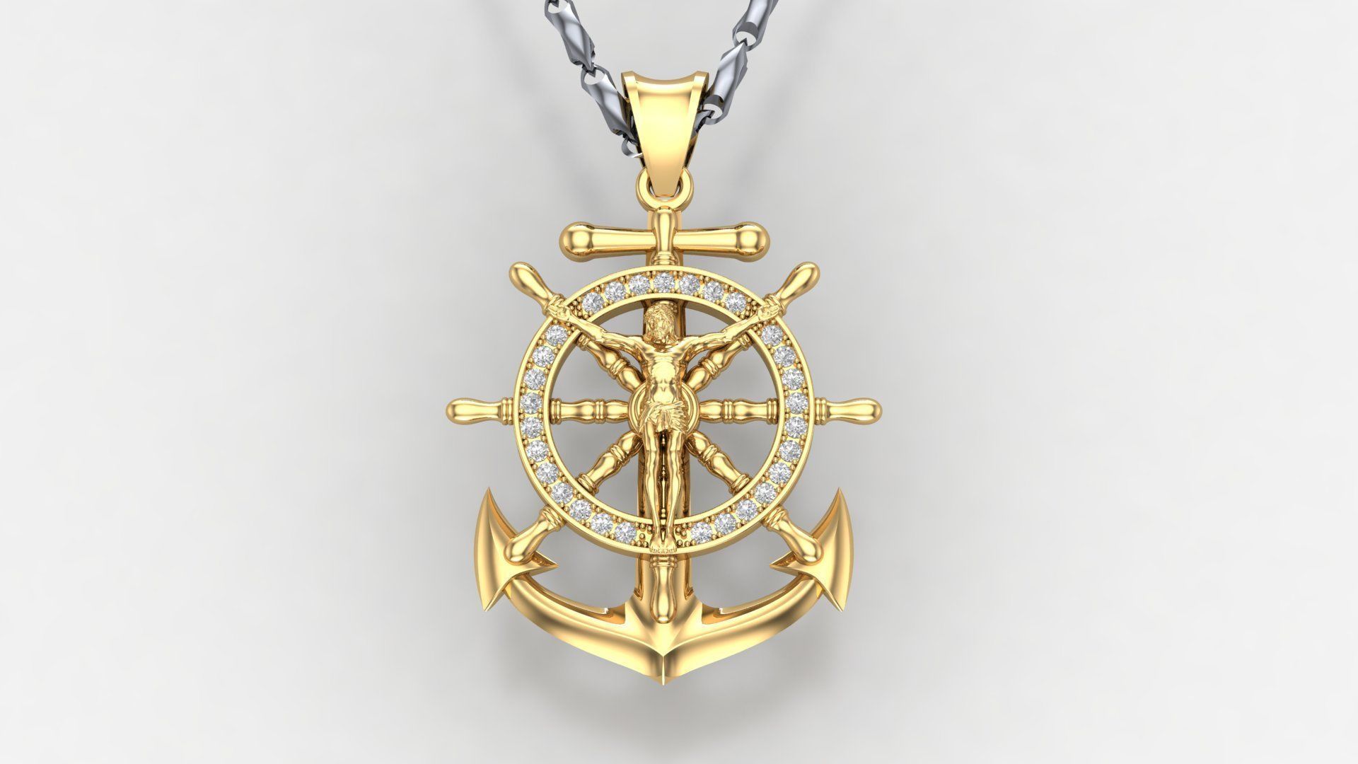 Anchor Jesus Diamond-D2 3D print model_5