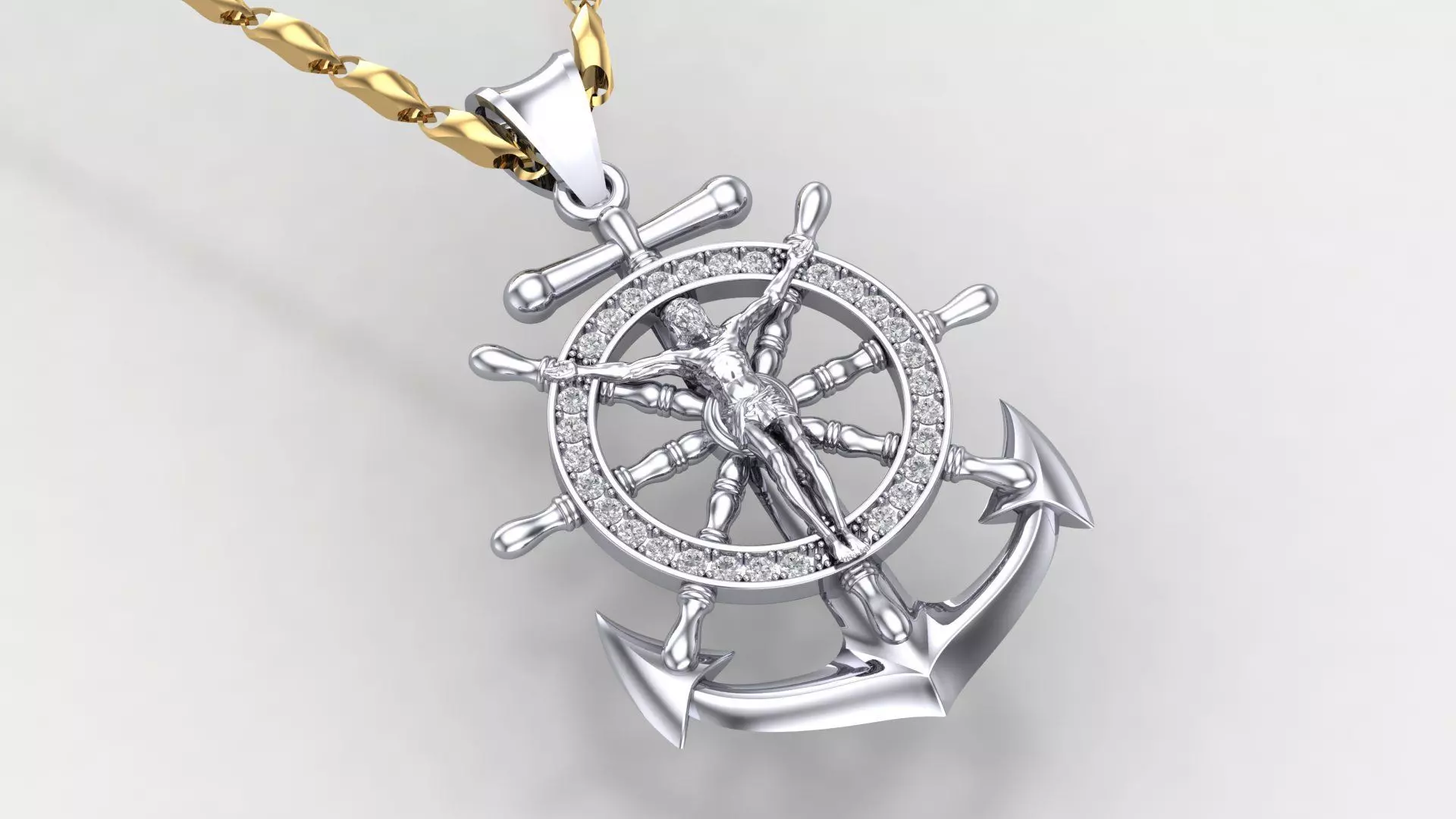 Anchor Jesus Diamond-D2 3D print model_0
