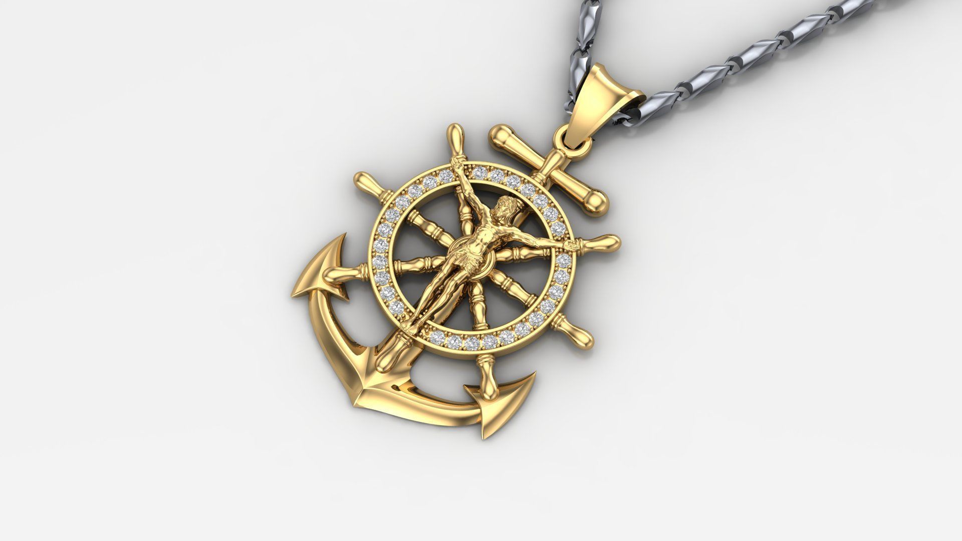 Anchor Jesus Diamond-D2 3D print model_4