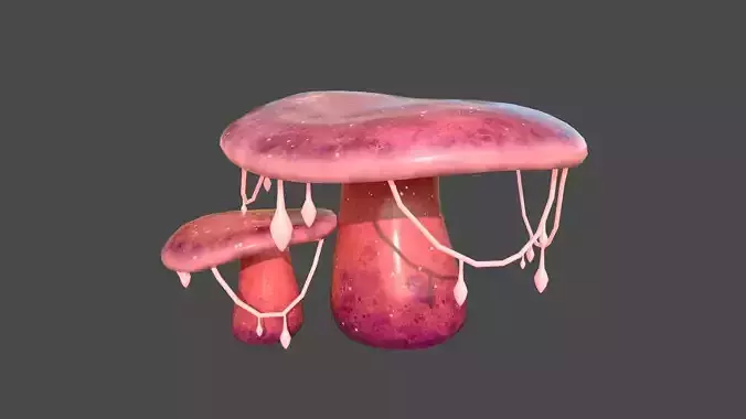 Fantasy Mushroom C03 Red - Scene Backdrop Design Low-poly 3D model