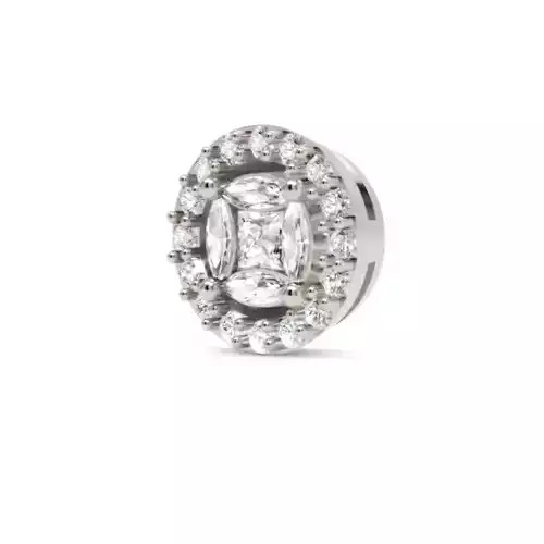 Diamond Earrings 23  STL Jewelry Model for 3D Printing Projects 3D print model