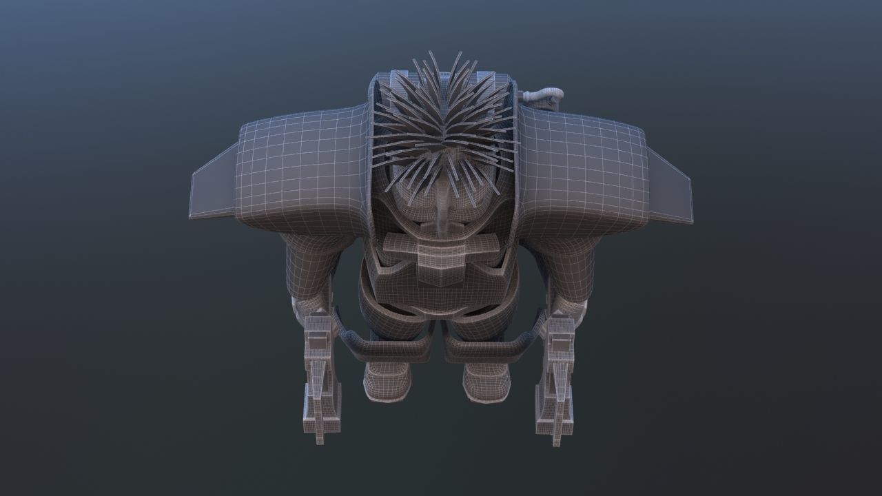 Futuristic Soldier 3D model_39