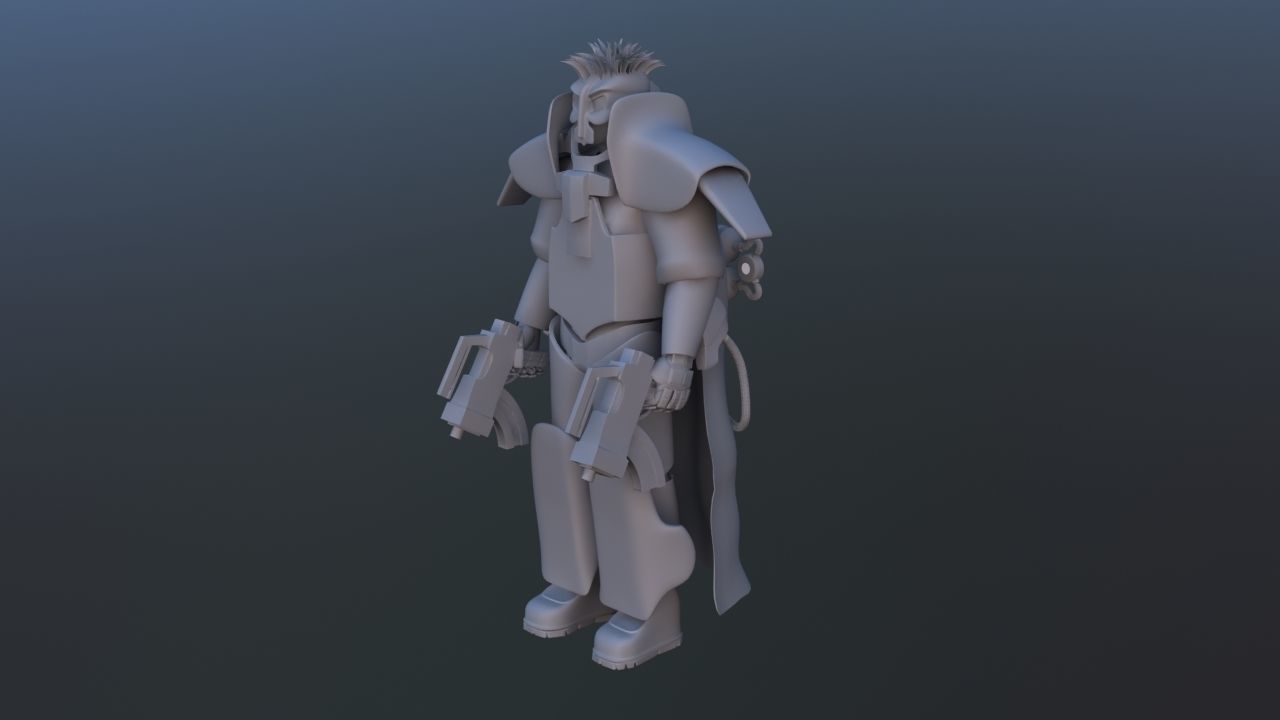 Futuristic Soldier 3D model_14
