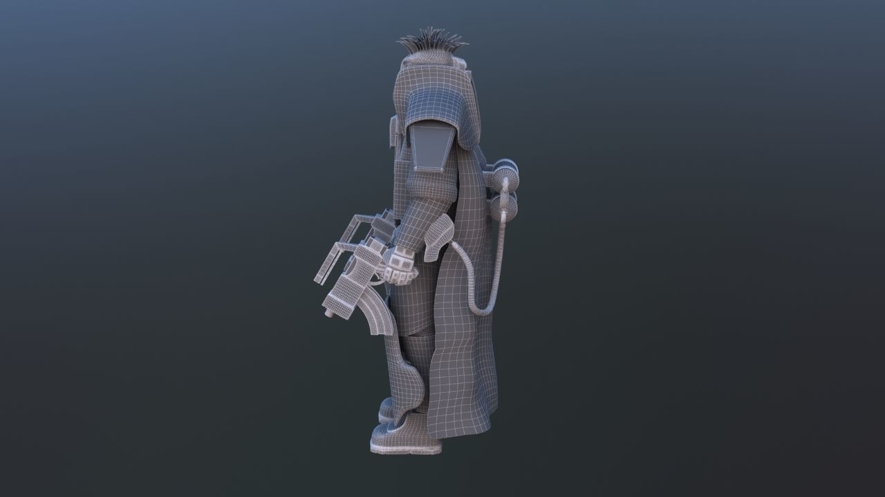 Futuristic Soldier 3D model_29