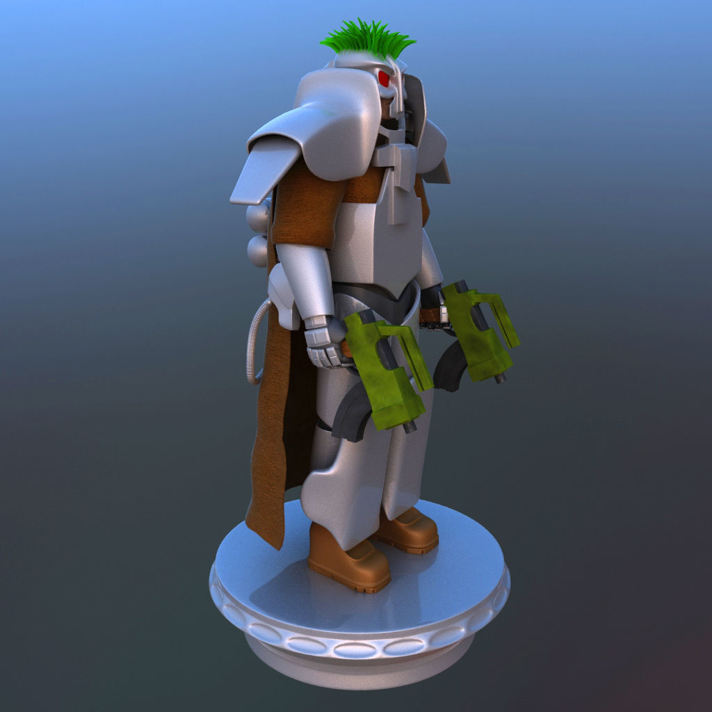 Futuristic Soldier 3D model_9