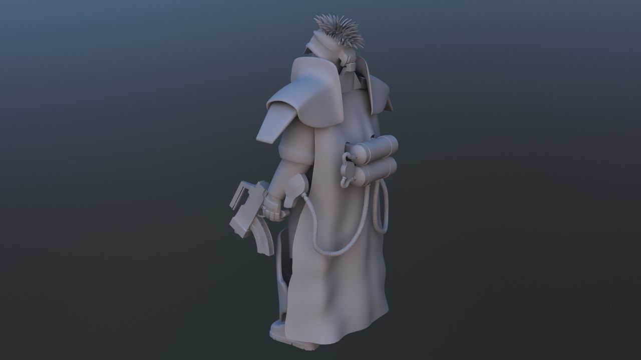 Futuristic Soldier 3D model_22